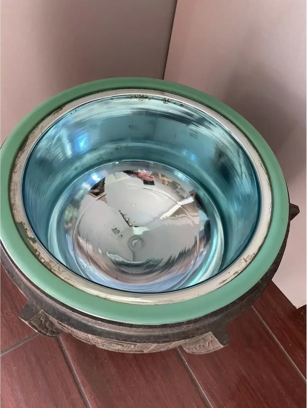 Vintage Mid-Century James Mont Style, Ice Bucket, Metal Art, Asian Decor, Taiwan